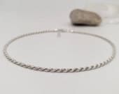 Product image thumbnail 2 for 1.8mm Rope Anklet | .925 Sterling Silver (9.25" + 1" extension (adjustable) length)
