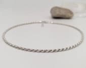 Product image thumbnail 2 for 1.8mm Rope Anklet | .925 Sterling Silver (9.25"/9.5" + 1" extension (adjustable) length)