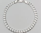 Product image thumbnail 3 for 5.6mm Curb Chain Bracelet | .925 Sterling Silver (6.75", 7", 7.5", 8" + 8.5" lengths)