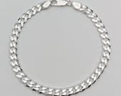 Product image thumbnail 3 for 5.6mm Curb Chain Bracelet | .925 Sterling Silver (7", 7.5", 8" + 8.5" lengths)