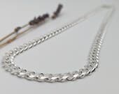 Product image thumbnail 5 for 8.4mm Curb Chain Necklace | .925 Sterling Silver ( 22" length)