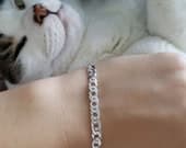 Product image thumbnail 5 for Rombo Bracelet .925 Sterling Silver (5.8 mm) AKA Double Curb (7", 7.5" + 8" lengths)