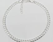 Product image thumbnail 5 for 4.4mm Curb Anklet | .925 Sterling Silver (9.5"+ 1" extension (adjustable) length)