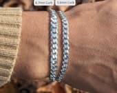 Product image thumbnail 8 for 5.6mm Curb Chain Bracelet | .925 Sterling Silver (6.75", 7", 7.5", 8" + 8.5" lengths)