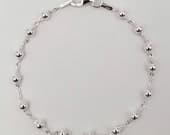 Product image thumbnail 3 for Fine Ball Bracelet | .925 Sterling Silver (6", 6.5", 7", +7.5" lengths)