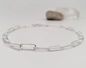 Product image thumbnail 2 for Paperclip Anklet | .925 Sterling Silver (10.75" length)