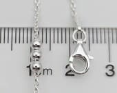 Product image thumbnail 7 for Three Ball Chain Necklace | .925 Sterling Silver (16", 18", 20", 22", 24" + 30" lengths)