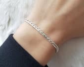 Product image thumbnail 7 for Square Snake Chain Bracelet | .925 Sterling Silver (6", 6.5", 7", 7.5", 7.75", + 8.5" lengths)