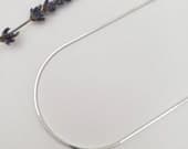 Product image thumbnail 3 for 1.2mm Square Snake Chain Necklace | .925 Sterling Silver (16", 18", 20", 22", 24" lengths)