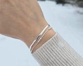 Product image thumbnail 4 for 3mm Herringbone Chain Bracelet | .925 Sterling Silver (7", 7.5" + 8" lengths)