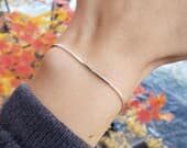 Product image thumbnail 2 for Square Snake Chain Bracelet | .925 Sterling Silver (6", 6.5", 7", 7.5", 7.75", + 8.5" lengths)