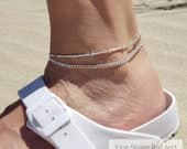 Product image thumbnail 7 for Curb Anklet | .925 Sterling Silver (9" + 1" extension (adjustable) length)