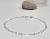 Product image thumbnail 2 for 3mm Figaro Anklet | .925 Sterling Silver (9.5"+ 1" extension (adjustable) length)