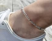 Product image thumbnail 8 for 4.8mm Figaro Anklet | .925 Sterling Silver (9.25"+ 1" extension (adjustable) length)