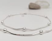 Product image thumbnail 2 for Snake Ball Anklet | .925 Sterling Silver (9" + 1" extension (adjustable) length)