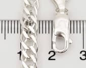Product image thumbnail 5 for 5.5mm Rombo Chain Bracelet (Double Curb) | .925 Sterling Silver (6.5", 7", 7.5", 8" + 8.5" lengths)