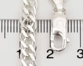 Product image thumbnail 5 for 5.5mm Rombo Chain Bracelet (Double Curb) | .925 Sterling Silver (6.75", 7", 7.5", 8" + 8.5" lengths)