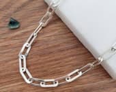 Product image thumbnail 3 for Paperclip Anklet (Flat) | .925 Sterling Silver (10.5" length)