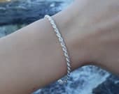 Product image thumbnail 6 for Rope Bracelet | .925 Sterling Silver (2.6 mm) 6.5", 7.25", 7.5", 7.75" and 8" lengths