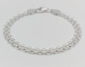 Product image thumbnail 2 for 5mm Bismark Chain Bracelet | .925 Sterling Silver (6.5", 7", 7.5" +  8" lengths)