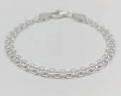 Product image thumbnail 2 for 5mm Bismark Chain Bracelet | .925 Sterling Silver (6.5", 7", 7.5" +  8" lengths)