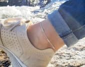 Product image thumbnail 7 for Three Ball Anklet | .925 Sterling Silver (9.75" + 1" extension (adjustable) length)