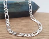 Product image thumbnail 1 for 4.8mm Figaro Chain Necklace | .925 Sterling Silver (18", 20", 22", + 24" lengths)