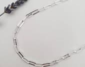 Product image thumbnail 6 for Paperclip Chain Necklace (Flat) | .925 Sterling Silver (16", 18", 20", + 22" lengths)