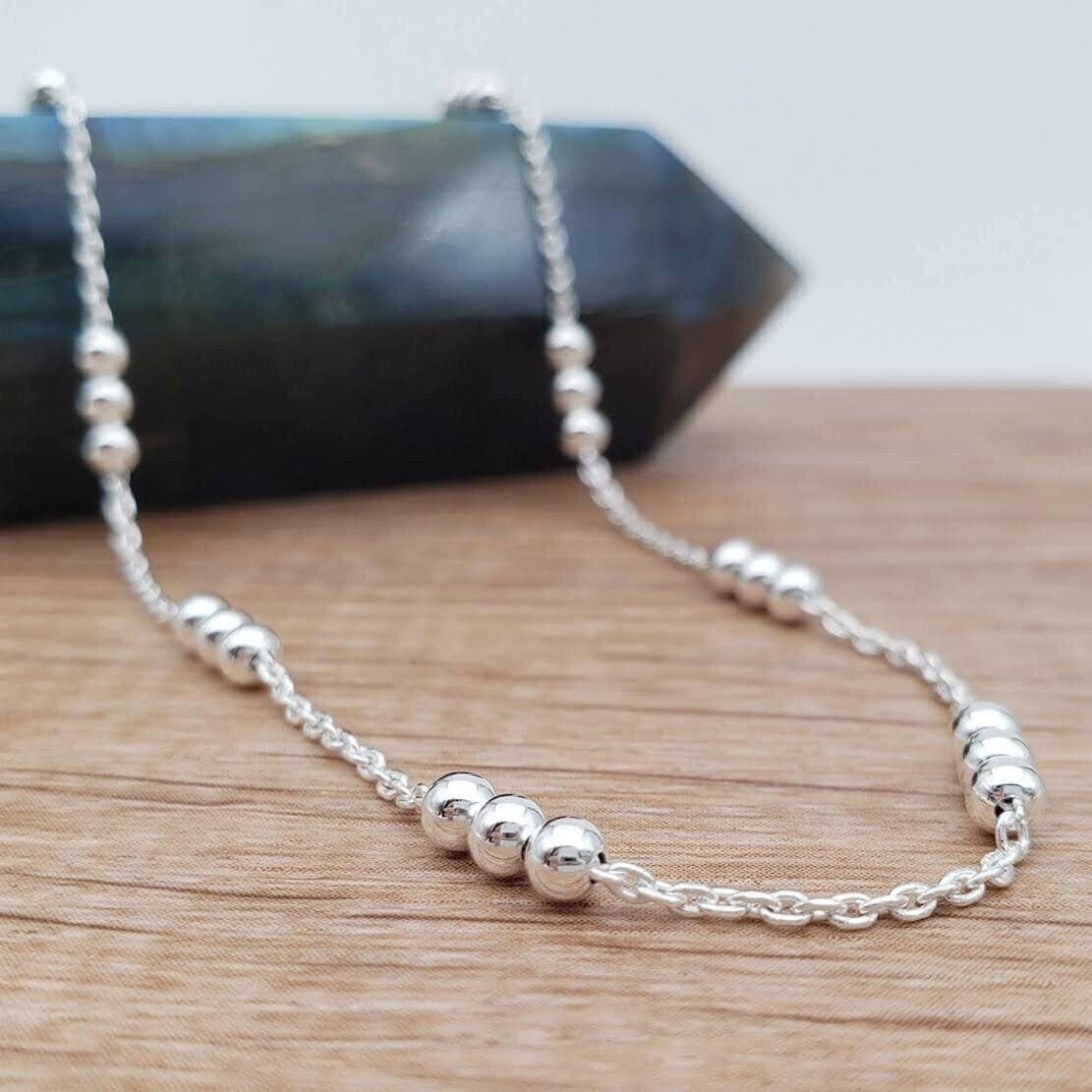 Main listing image for Three Ball Chain Necklace | .925 Sterling Silver (16", 18", 24" + 30" lengths)