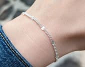 Product image thumbnail 2 for Starburst Curb Chain Bracelet | .925 Sterling Silver (7.5" length)