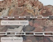 Product image thumbnail 8 for Paperclip Anklet | .925 Sterling Silver (10.75" length)