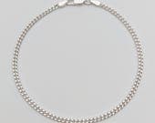 Product image thumbnail 3 for 2.2mm Curb Chain Bracelet | .925 Sterling Silver (6.5" + 7" lengths)