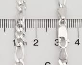 Product image thumbnail 7 for 4.8mm Figaro Chain Necklace | .925 Sterling Silver (18", 20", 22", + 24" lengths)