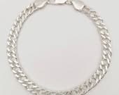 Product image thumbnail 3 for 5.5mm Rombo Chain Bracelet (Double Curb) | .925 Sterling Silver (6.75", 7", 7.5", 8" + 8.5" lengths)