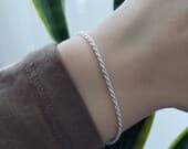 Product image thumbnail 4 for Rope Bracelet | .925 Sterling Silver (1.8 mm) (6.5", 7" + 7.25" lengths)