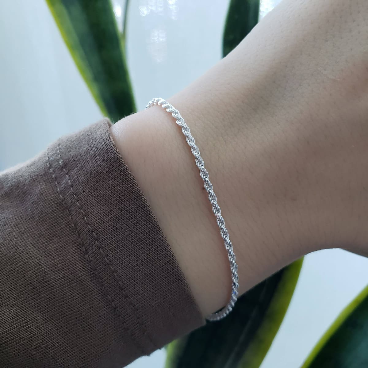 Secondary listing image for Rope Bracelet | .925 Sterling Silver (1.8 mm) (6", 7" + 7.5" lengths)