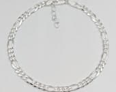 Product image thumbnail 5 for 4.8mm Figaro Anklet | .925 Sterling Silver (9.25"+ 1" extension (adjustable) length)