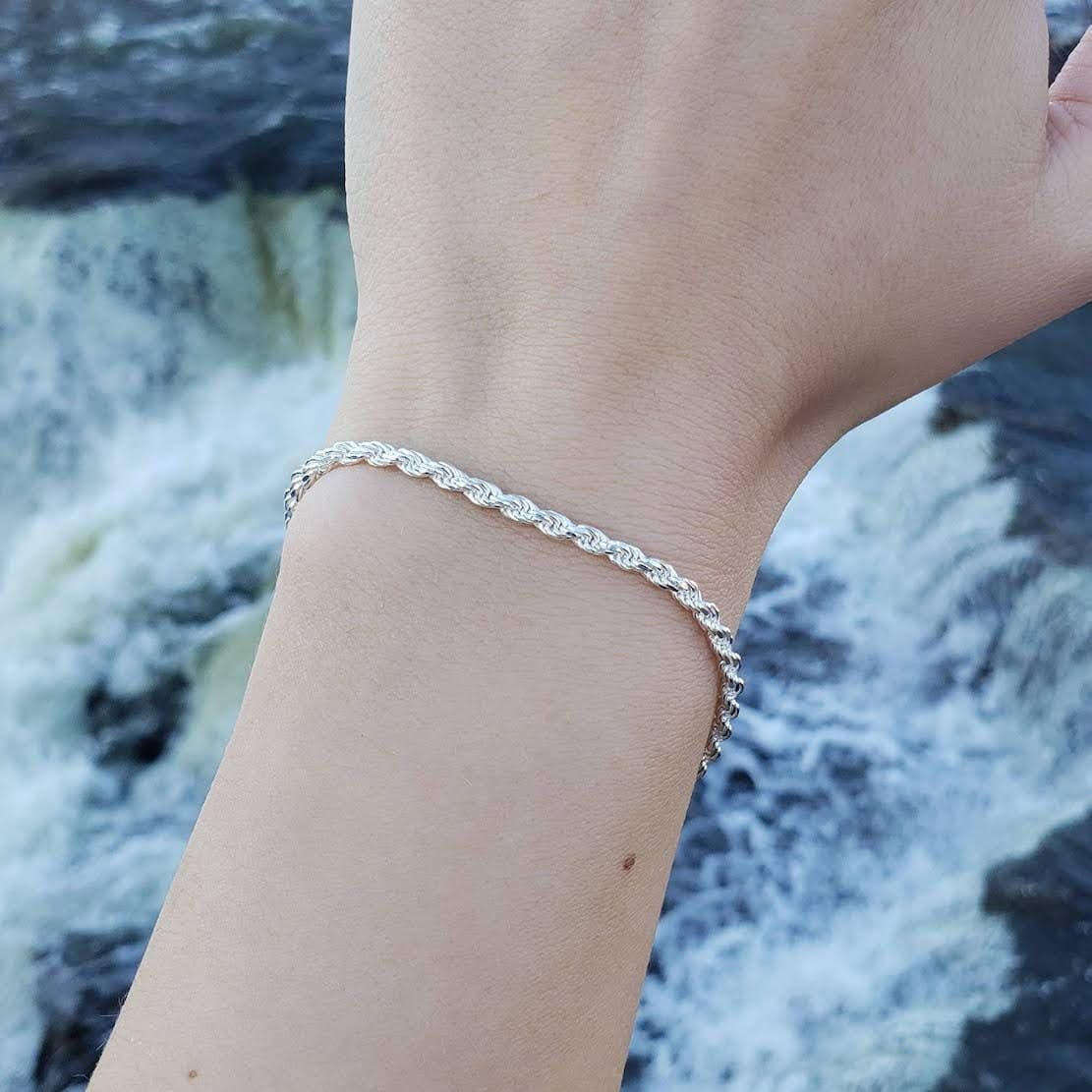 Product gallery image 1 for Rope Bracelet | .925 Sterling Silver (2.6 mm) 6.5", 7", 7.5", 7.75" and 8" lengths