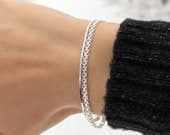 Product image thumbnail 8 for Square Snake Chain Bracelet | .925 Sterling Silver (6", 6.5", 7", 7.5", 7.75", + 8.5" lengths)