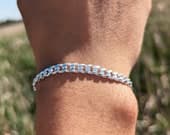 Product image thumbnail 6 for 5.6mm Curb Chain Bracelet | .925 Sterling Silver (6.75", 7", 7.5", 8" + 8.5" lengths)
