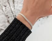 Product image thumbnail 5 for Beaded Oval Ball Bracelet | .925 Sterling Silver (6.5", 7" + 7.5" lengths)