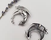 Product image thumbnail 3 for Dragon On A Crescent Moon Pendant | .925 Sterling Silver (Pendant Only, No Chain Included)