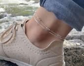 Product image thumbnail 8 for Three Ball Anklet | .925 Sterling Silver (9.75" + 1" extension (adjustable) length)