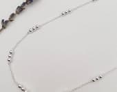 Product image thumbnail 6 for Three Ball Chain Necklace | .925 Sterling Silver (16", 18", 24" + 30" lengths)