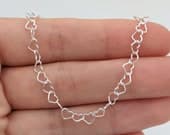 Product image thumbnail 5 for Hearts Chain Anklet | .925 Sterling Silver  (9.25" adjustable length)