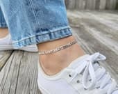 Product image thumbnail 8 for 4.8mm Figaro Anklet | .925 Sterling Silver (9.25"+ 1" extension (adjustable) length)