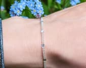 Product image thumbnail 6 for Starburst Curb Chain Bracelet | .925 Sterling Silver (7.5" length)