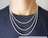 Product image thumbnail 7 for 2.1mm Foxtail Chain | .925 Sterling Silver (18", 20" + 22" lengths)