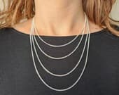 Product image thumbnail 8 for 2.2mm Curb Chain Necklace | .925 Sterling Silver ( 16", 18", 20", + 22" lengths)