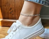 Product image thumbnail 9 for 5.8mm Figaro Anklet | .925 Sterling Silver (9.5"+ 1" extension (adjustable) length)